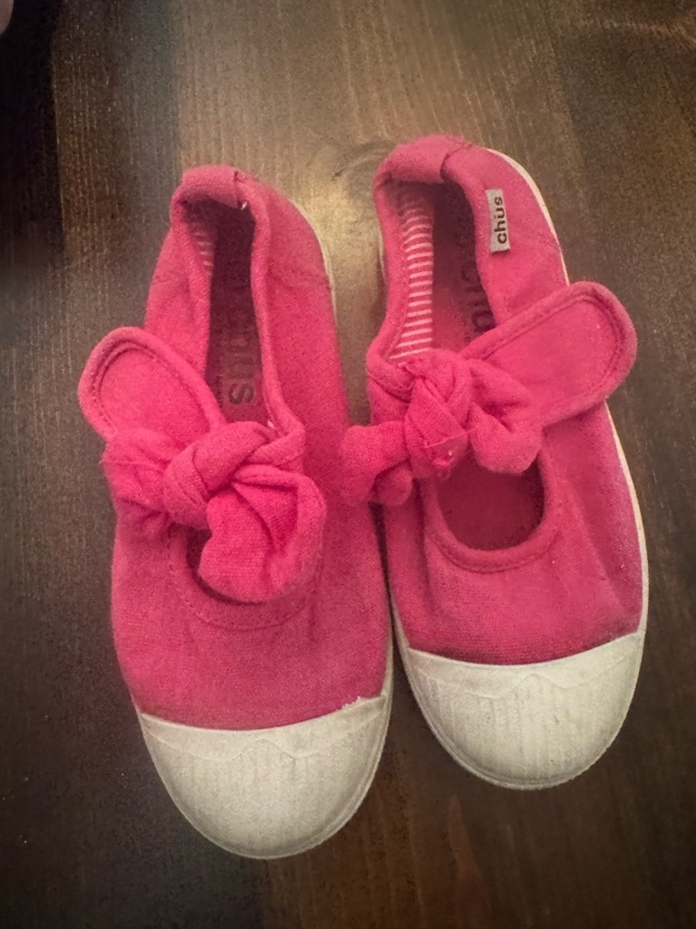 Chus Girls' Pink Bow-Front Slip-On Sneakers